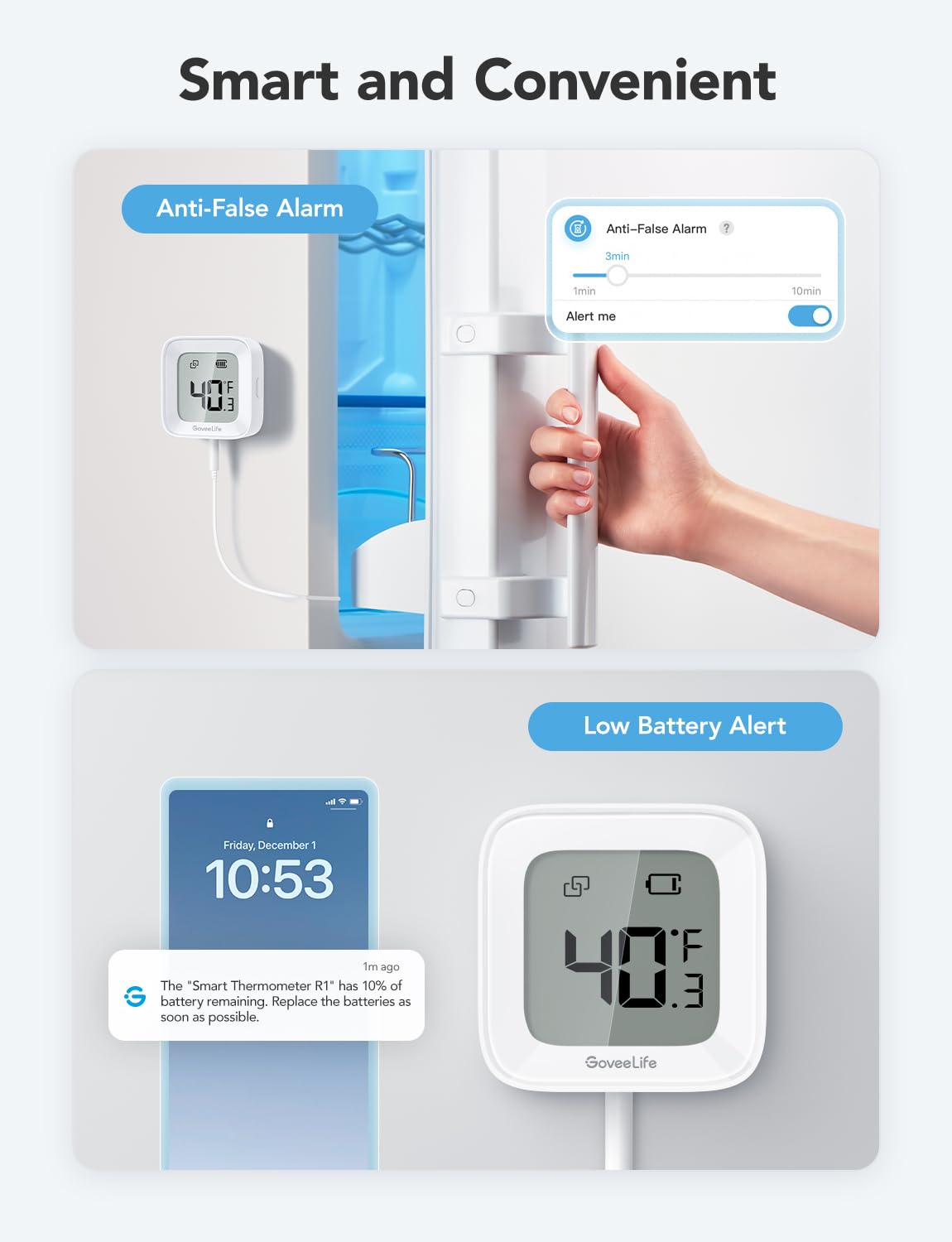 GoveeLife gateway and sensor pair for whole-home temperature monitoring.