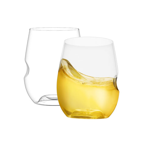 Govino unbreakable stemless wine glass 12oz set for outdoor sipping.