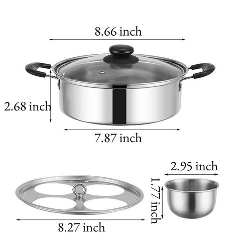 GOVNPJ Egg Poacher Pan insert cups are dishwasher safe