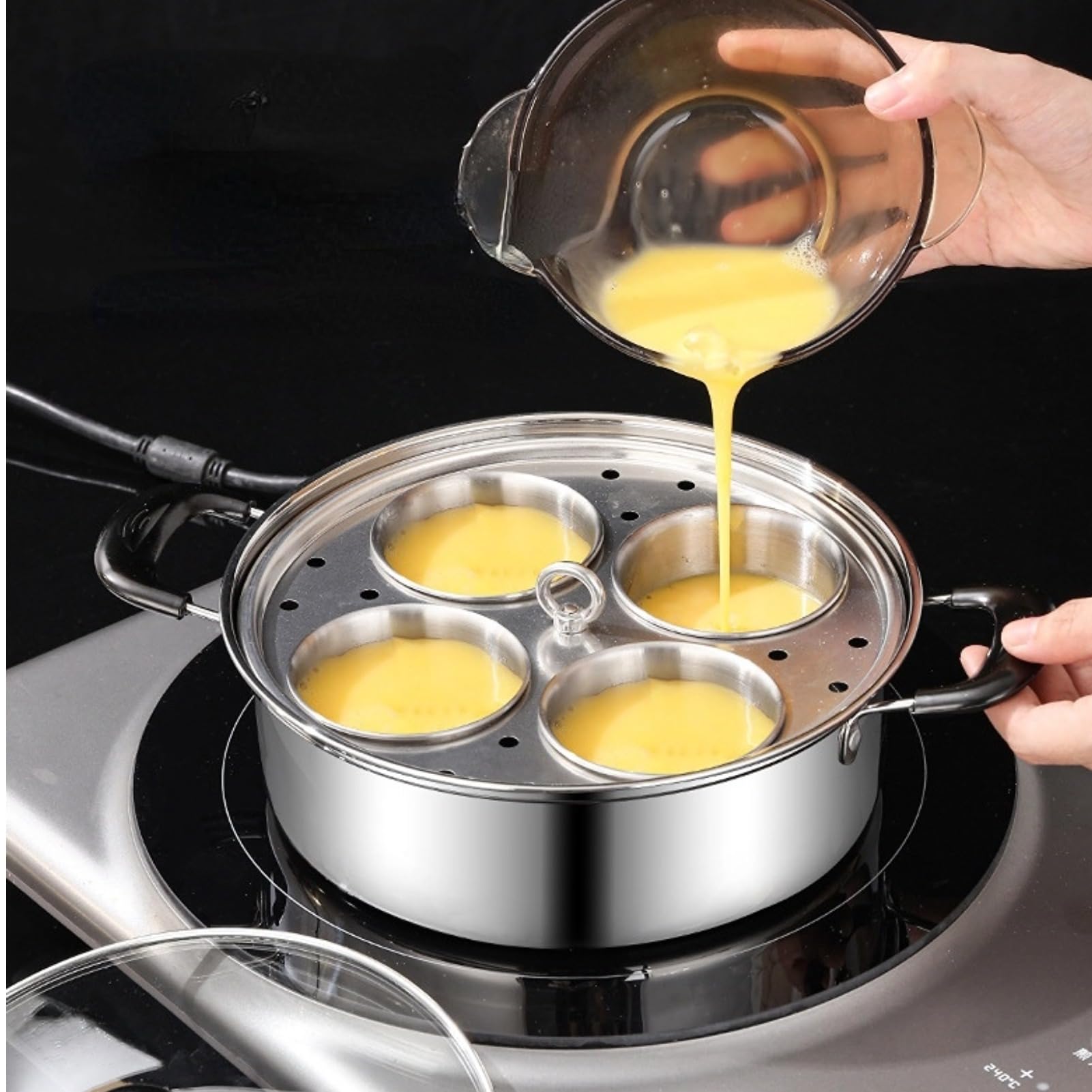 GOVNPJ Egg Poacher Pan independent cups for versatile poaching