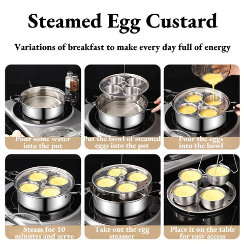 GOVNPJ Egg Poacher Pan suitable for induction cooktops