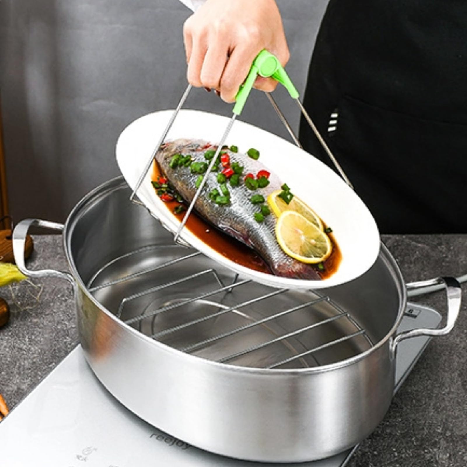 GOVNPJ steamer with even heat distribution for quick cooking
