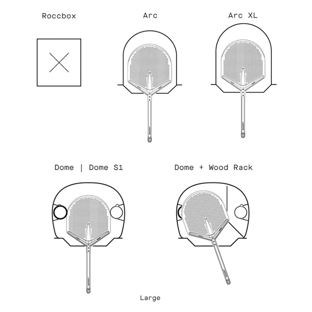 Gozney Pro Placement Peel compatible with Arc and Dome ovens for versatile use.
