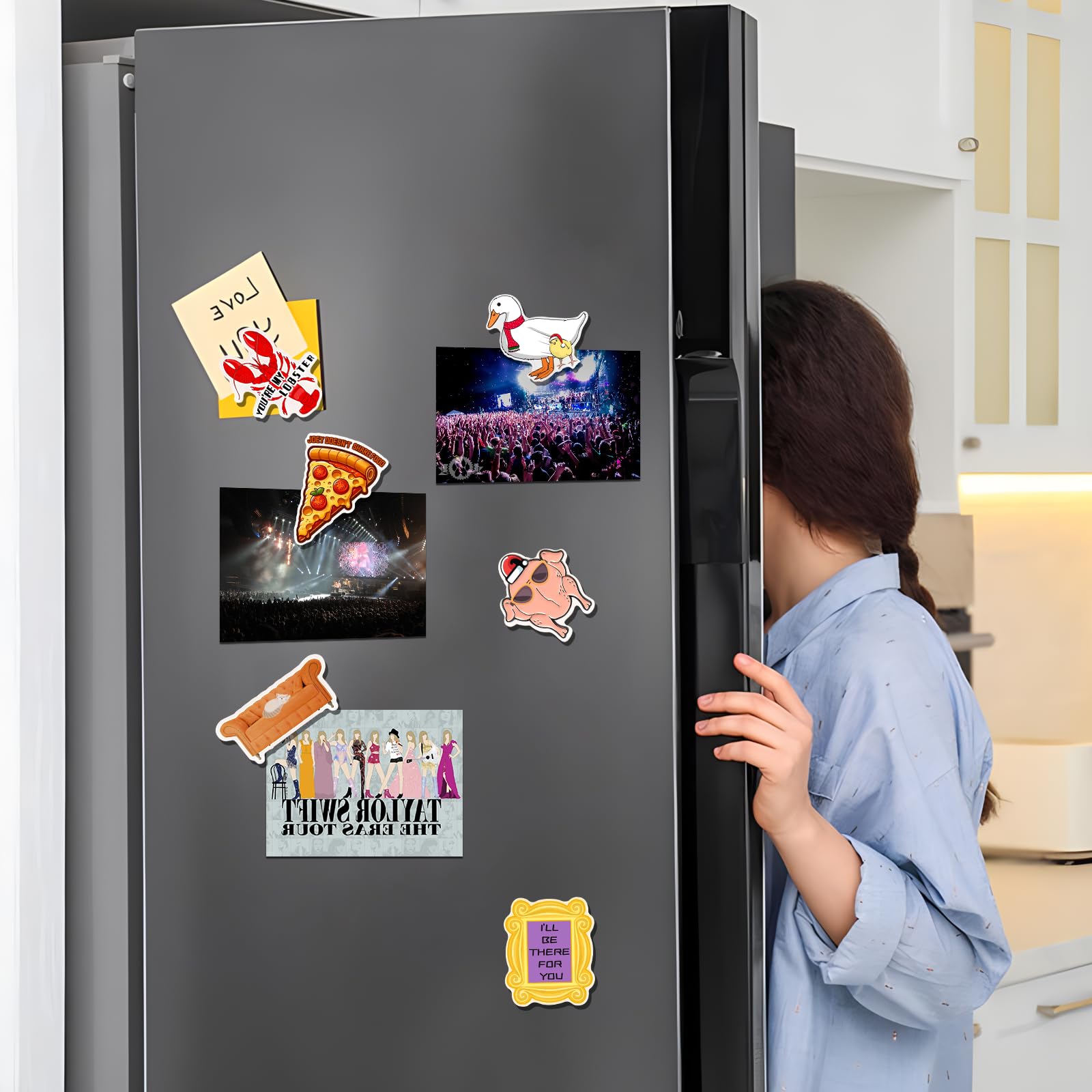 GOZOLA Friends magnets Coffee cup icon offers playful reminders on the fridge.