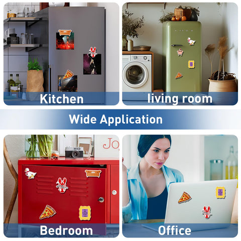 GOZOLA Friends magnets Photos and notes display neatly on metal surfaces.