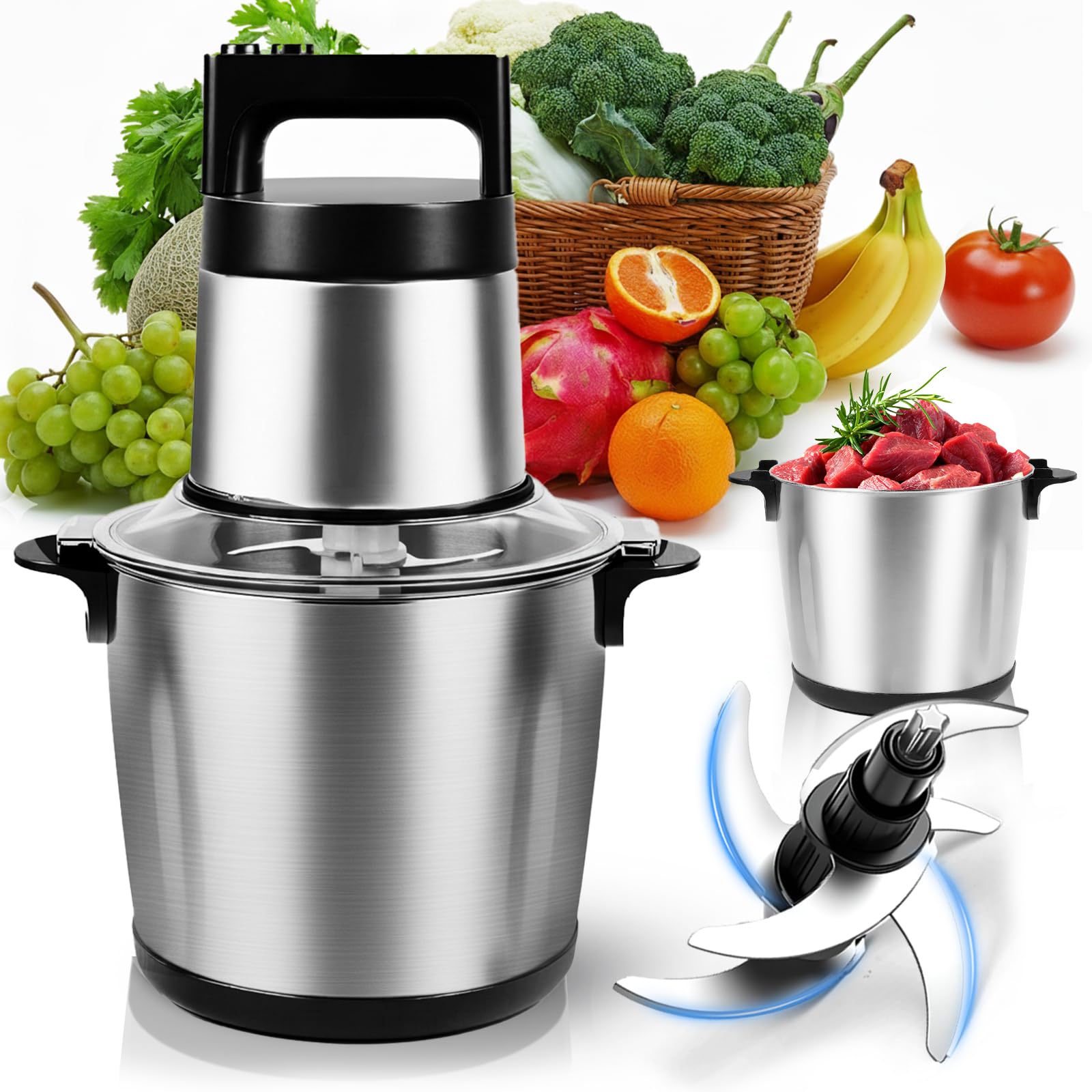 GPaw 1200W meat grinder motor close-up for heavy batches.