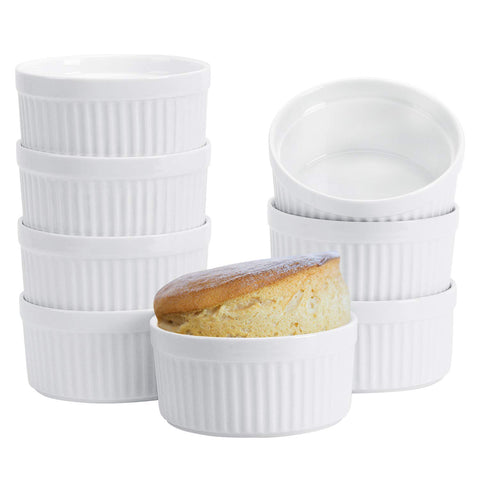 GPYG 8oz ramekins set on table, perfect for individual desserts