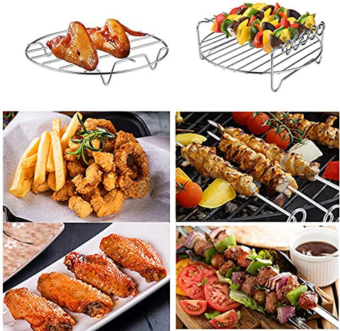 GQZ Air Fryer Rack XL five skewers for kebabs