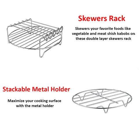 GQZ Air Fryer Rack XL bottom layer expands cooking capacity