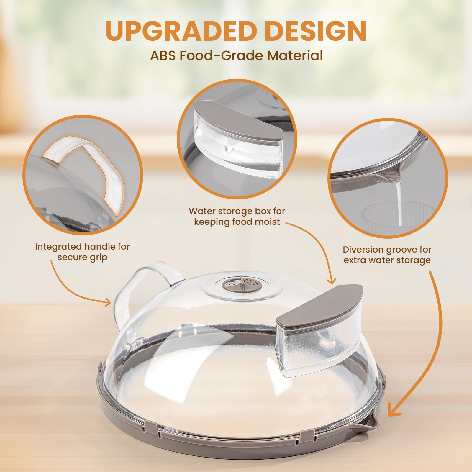Gracenal dome-design splatter guard protects your microwave from splashes.