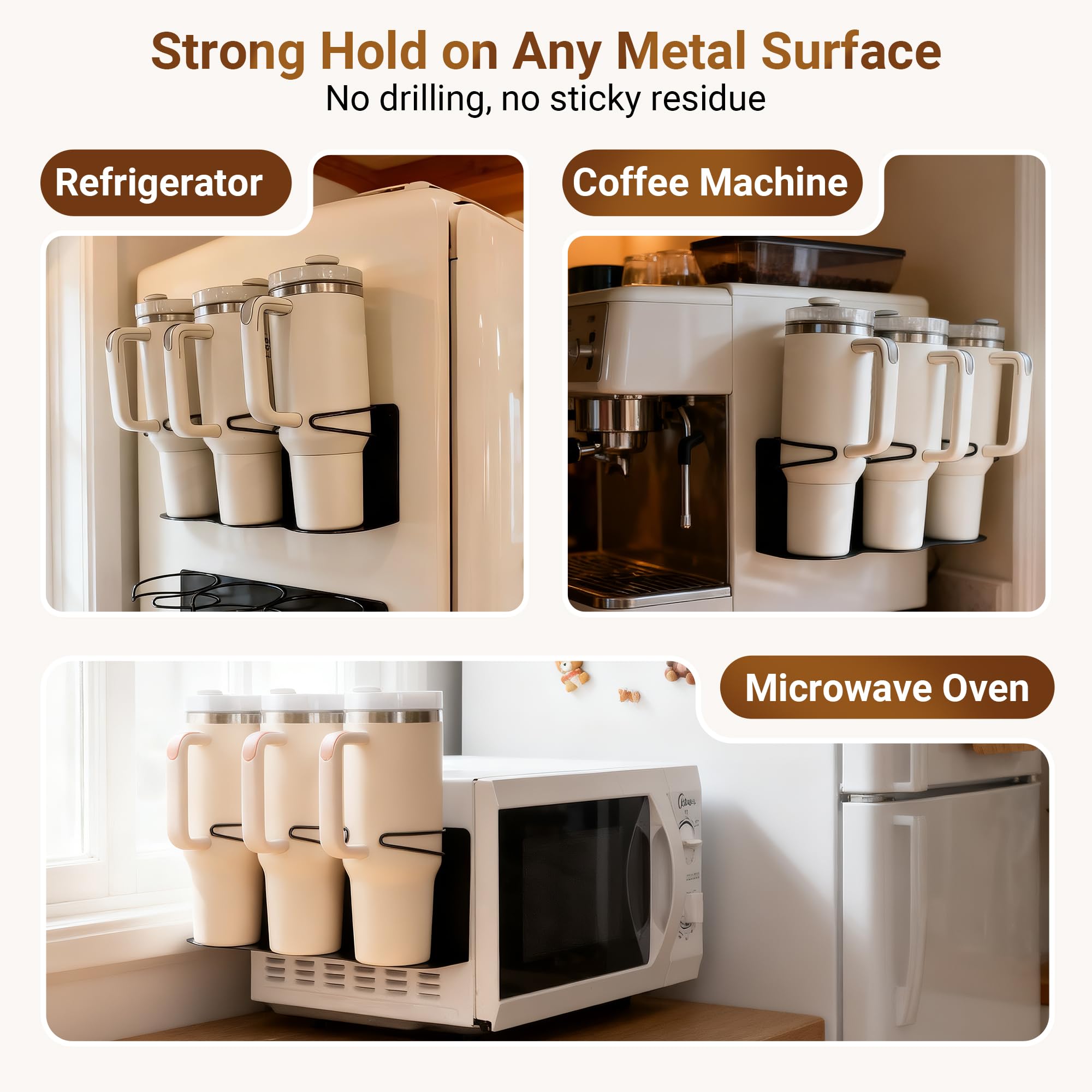Gracenal easy no-drill install sticks securely to metal surfaces for fast setup.