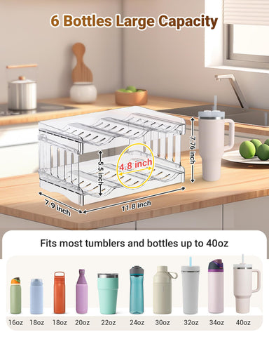 Gracenal fridge-safe tray keeps drinks cool in fridge or pantry.
