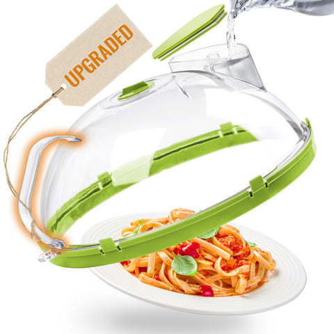 Gracenal microwave cover clear dome with integrated handle for mess-free heating.