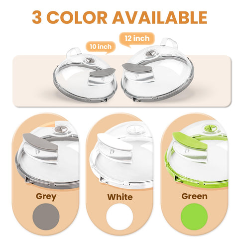 Gracenal microwave cover dimensions provide headroom for bowls.