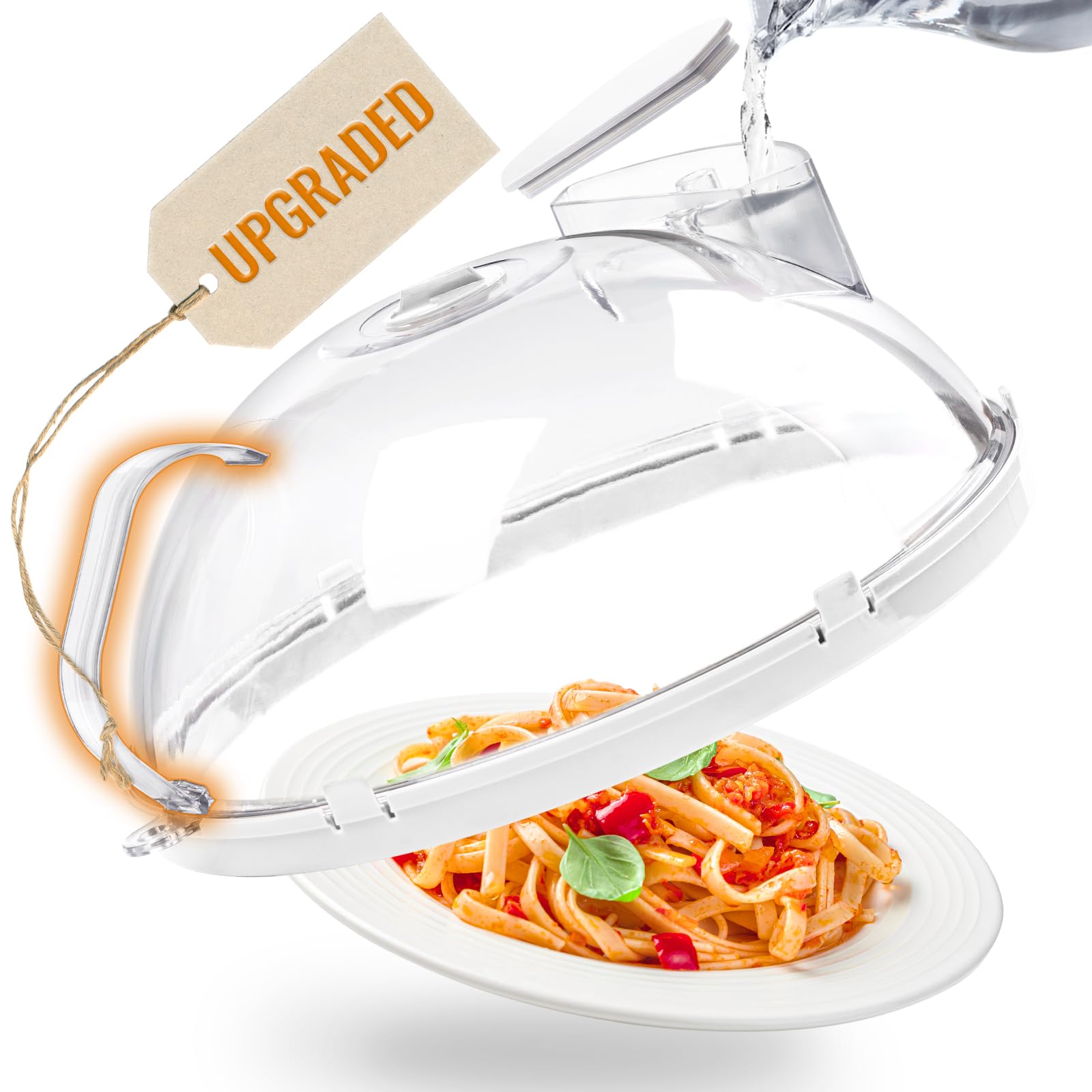 Gracenal microwave cover with dome design protects the appliance from splatters