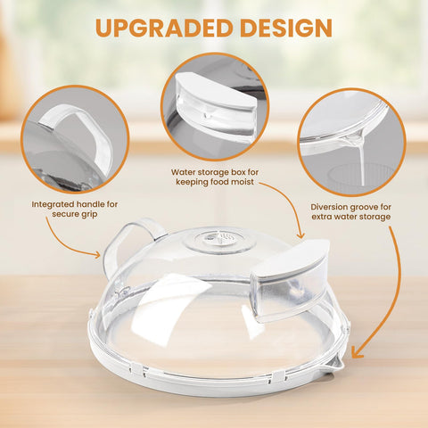 Gracenal microwave cover with integrated handle for secure grip.