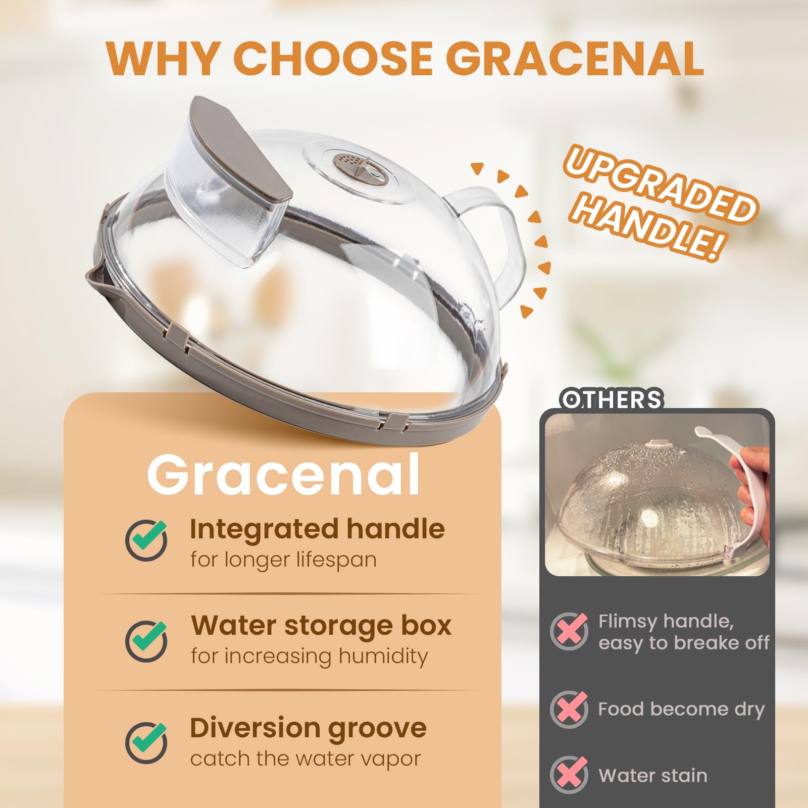 Gracenal microwave cover offers multi-function use to keep food warm and fresh.
