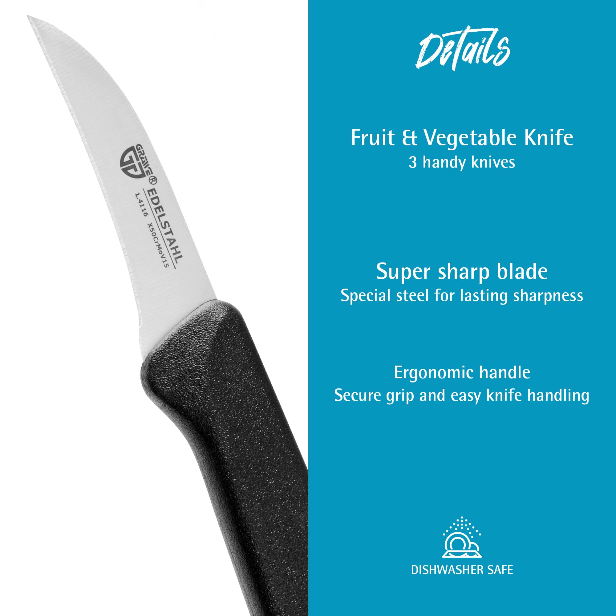 GRÄWE knives are dishwasher-safe for easy cleanup after cooking sessions