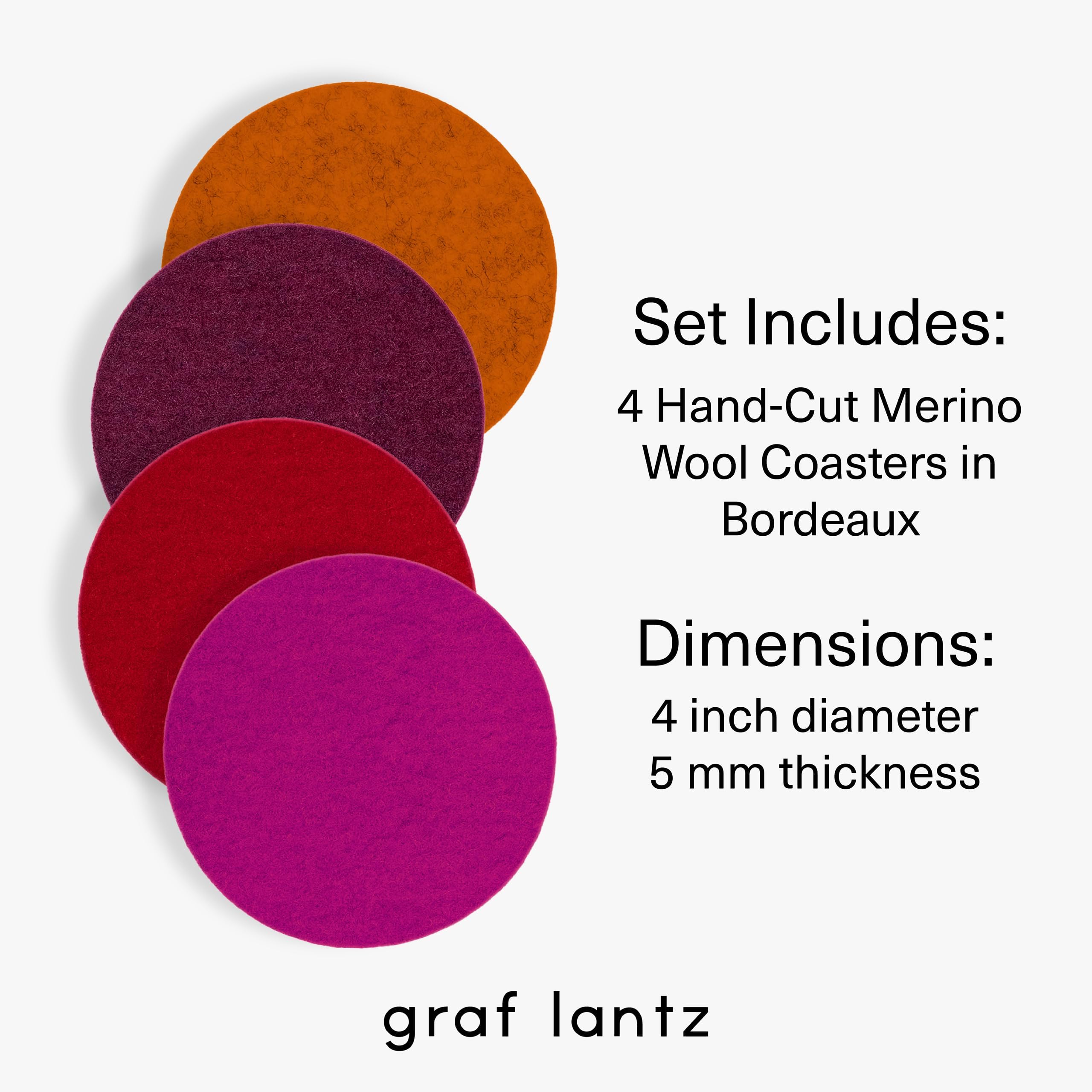Graf Lantz Bierfilzl coasters resist odors and stains for everyday use.