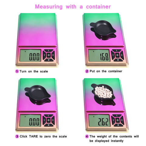 GRAM PRES 0.01g precision sensors ensure accurate jewelry, coin, and powders.