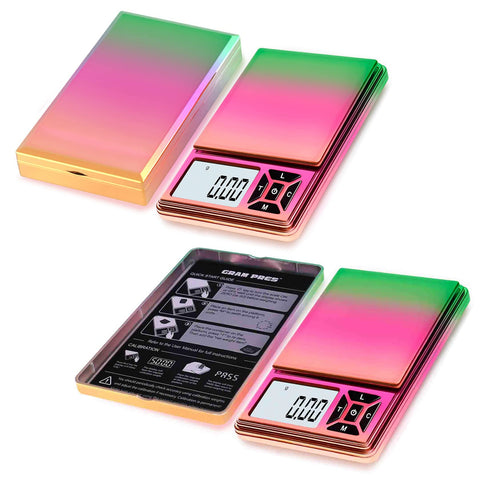 GRAM PRES digital display with backlight for easy night-time readings.