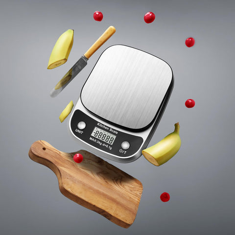 GRAM PRES scale powered by two AAA batteries with auto-off feature.
