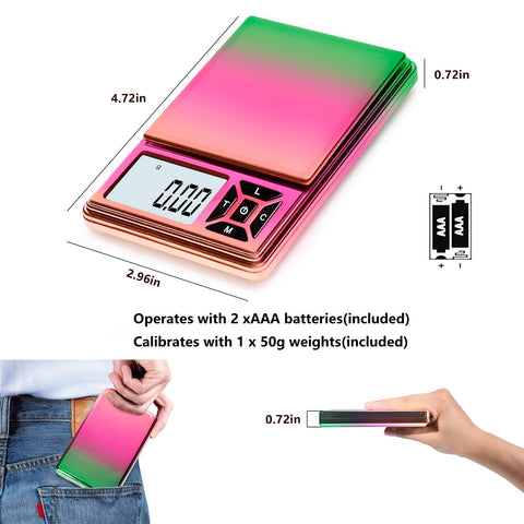 GRAM PRES tare function and 300g capacity simplify net weight calculations.