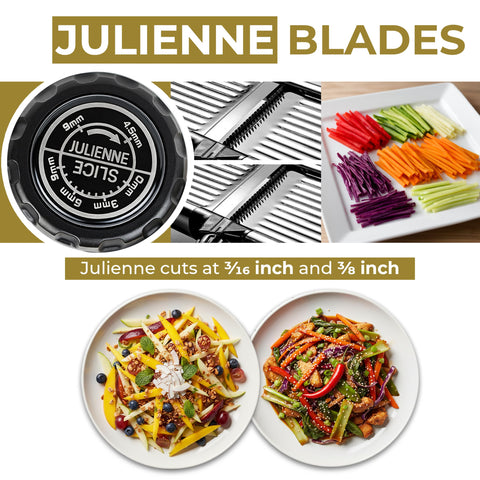 Gramercy Mandoline includes cut-resistant gloves for safer slicing right away.