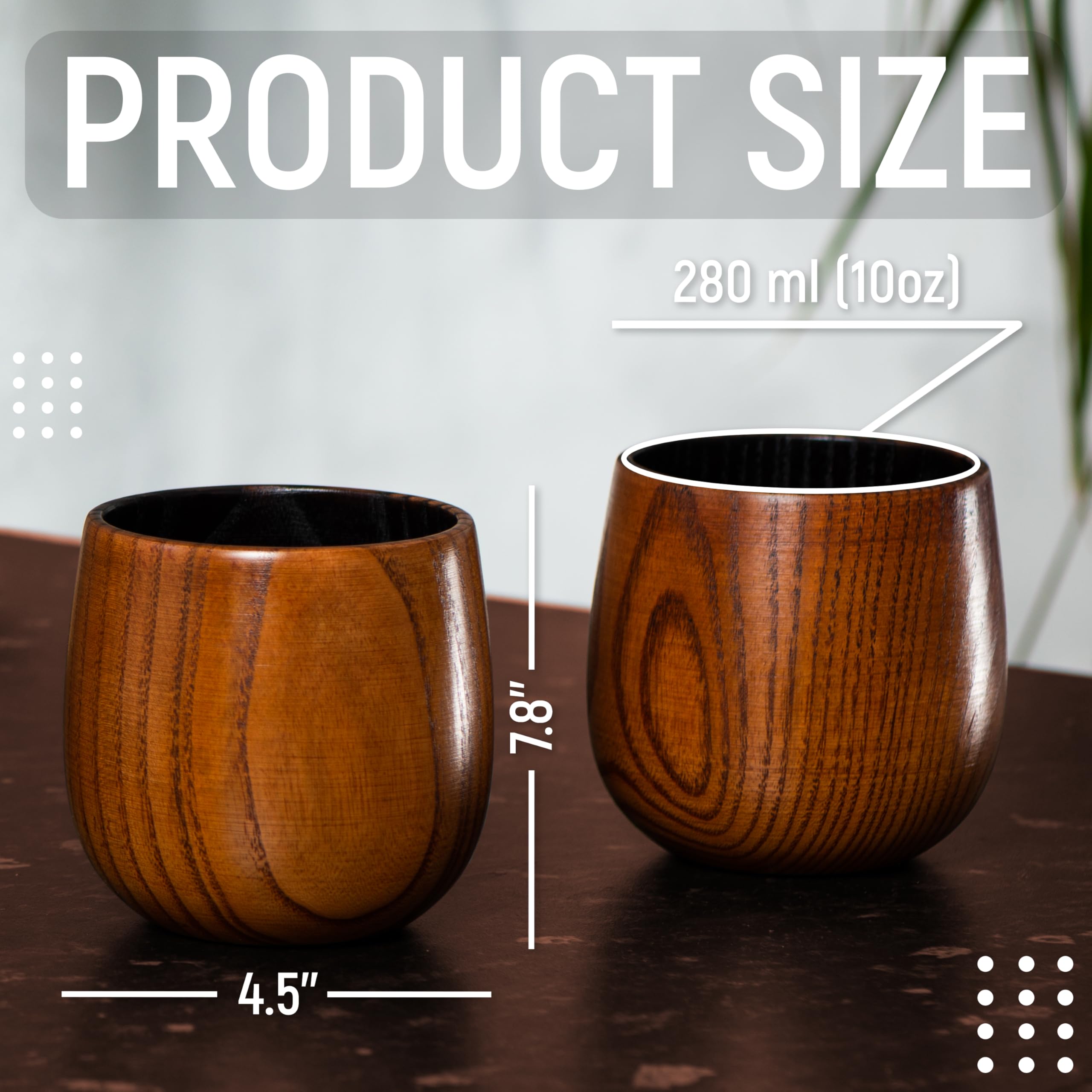 Granatan wooden bourbon glass grip angle, easy and comfortable sipping.