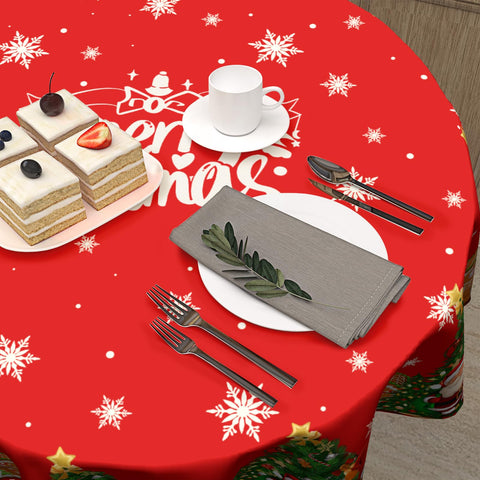 Granbey durable tablecloth protects surfaces during meals.