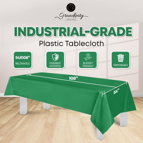 Grandipity green tablecloth elegant design enhances party tables with a vibrant look.