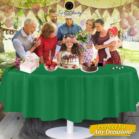 Grandipity green tablecloth used outdoors at a celebration