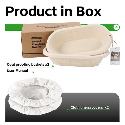 grandtobuy linen liner provides breathable fermentation and easy dough release