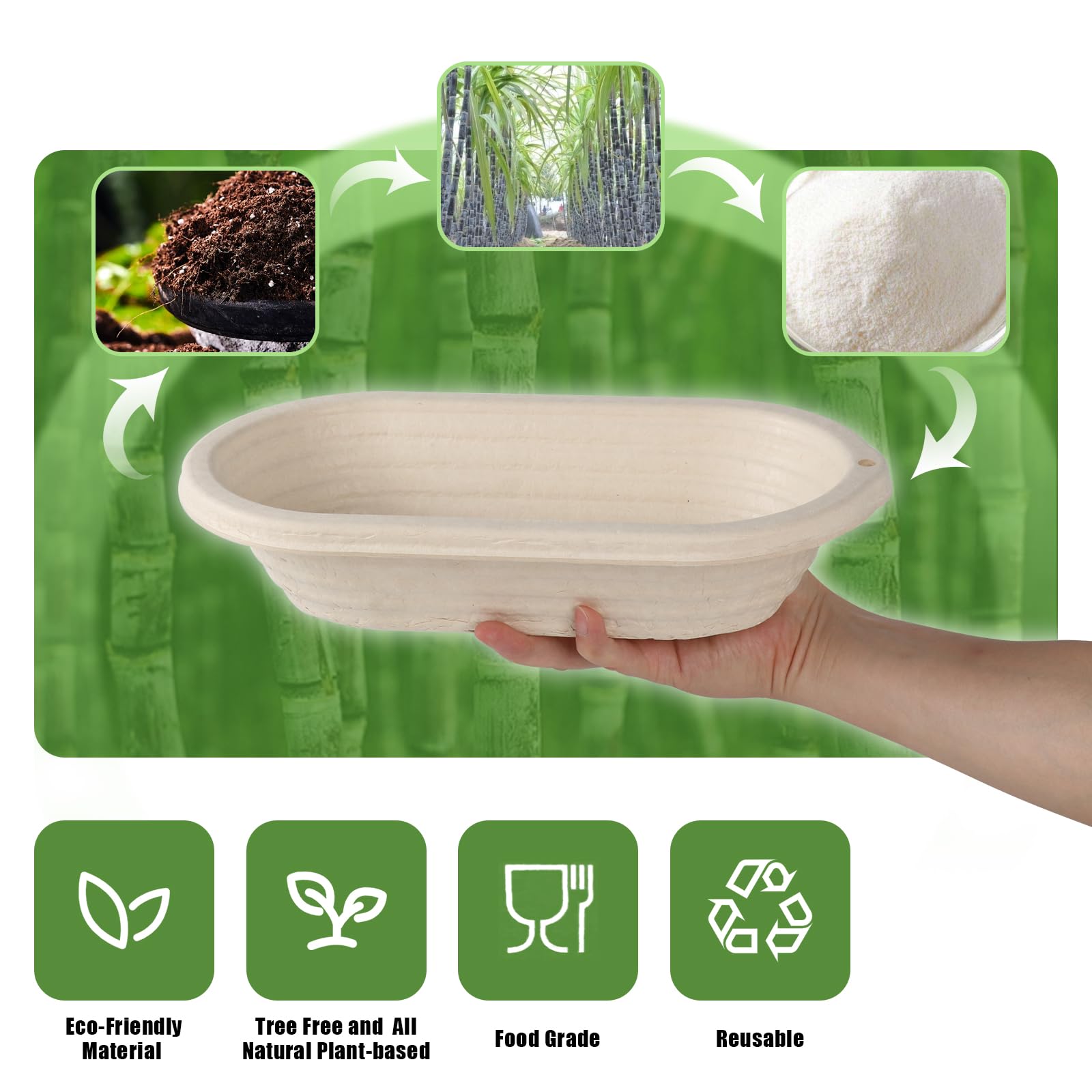 grandtobuy ideal for sourdough and rustic breads with round professional-looking boule