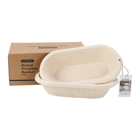 grandtobuy pulp oval banneton 12-inch basket for precise dough proofing and shaping