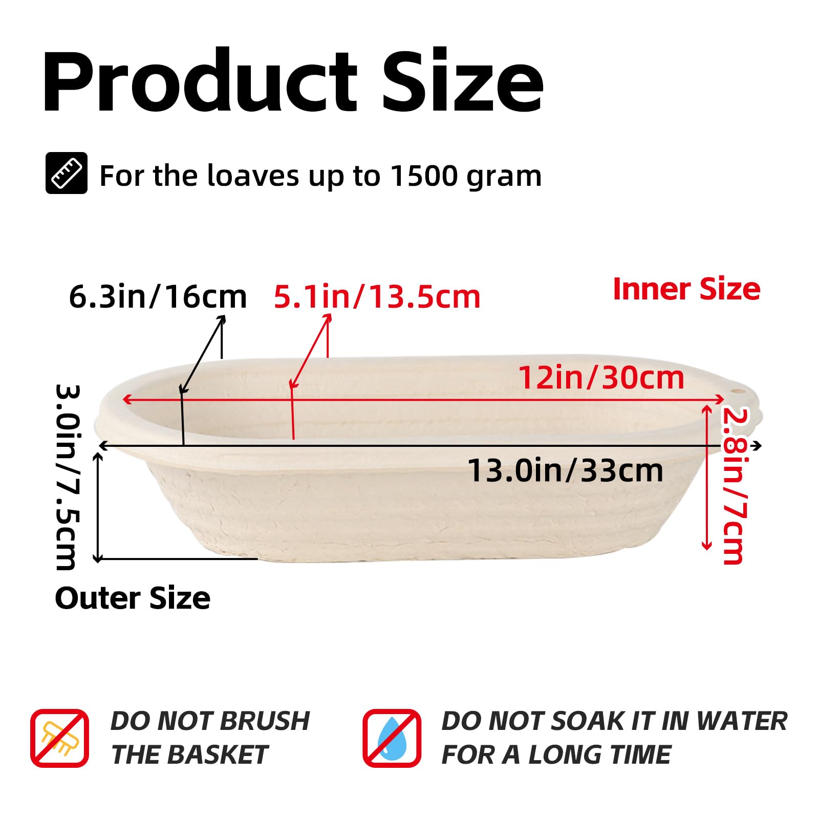 grandtobuy sustainable sugarcane pulp basket supports eco-friendly baking and moisture control