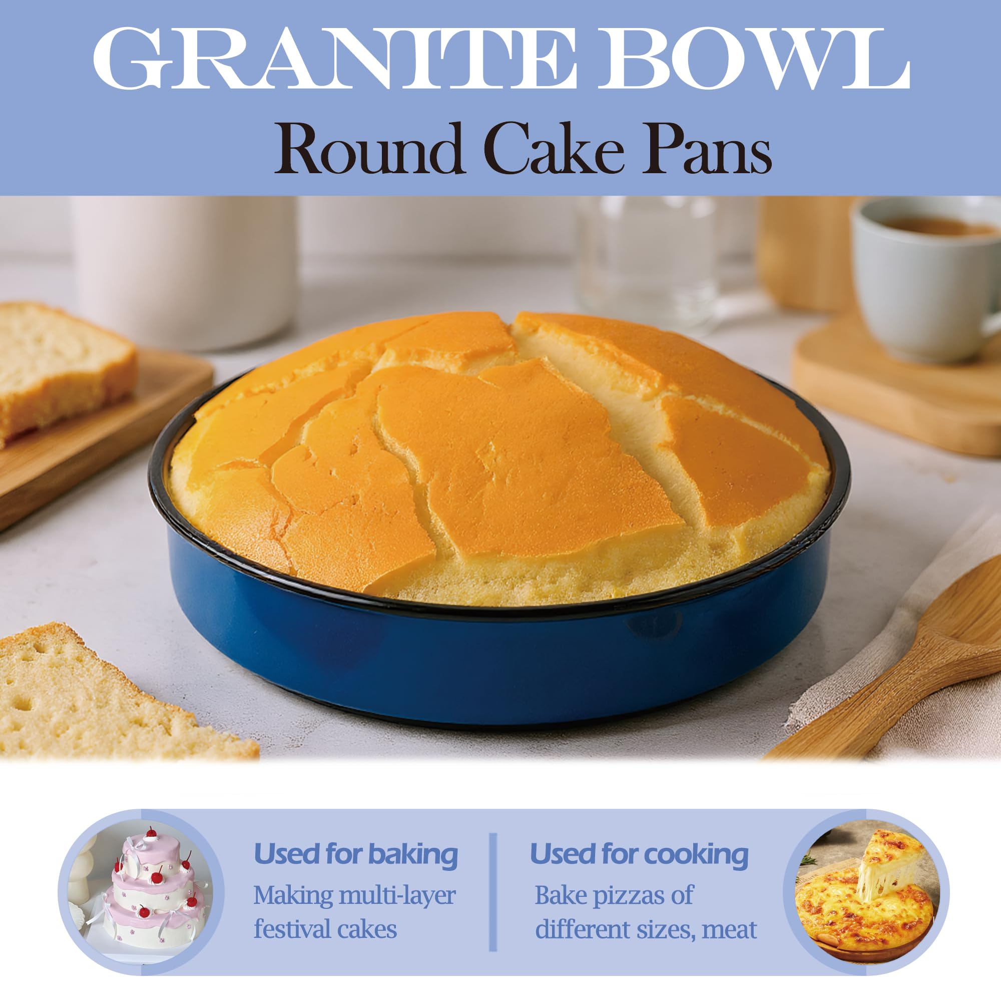 Granite Bowl dishwasher-safe enamel pan — quick cleanup after baking and roasting.