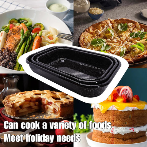 Granite Bowl enamel steel construction supports heavy roasts and oven use.