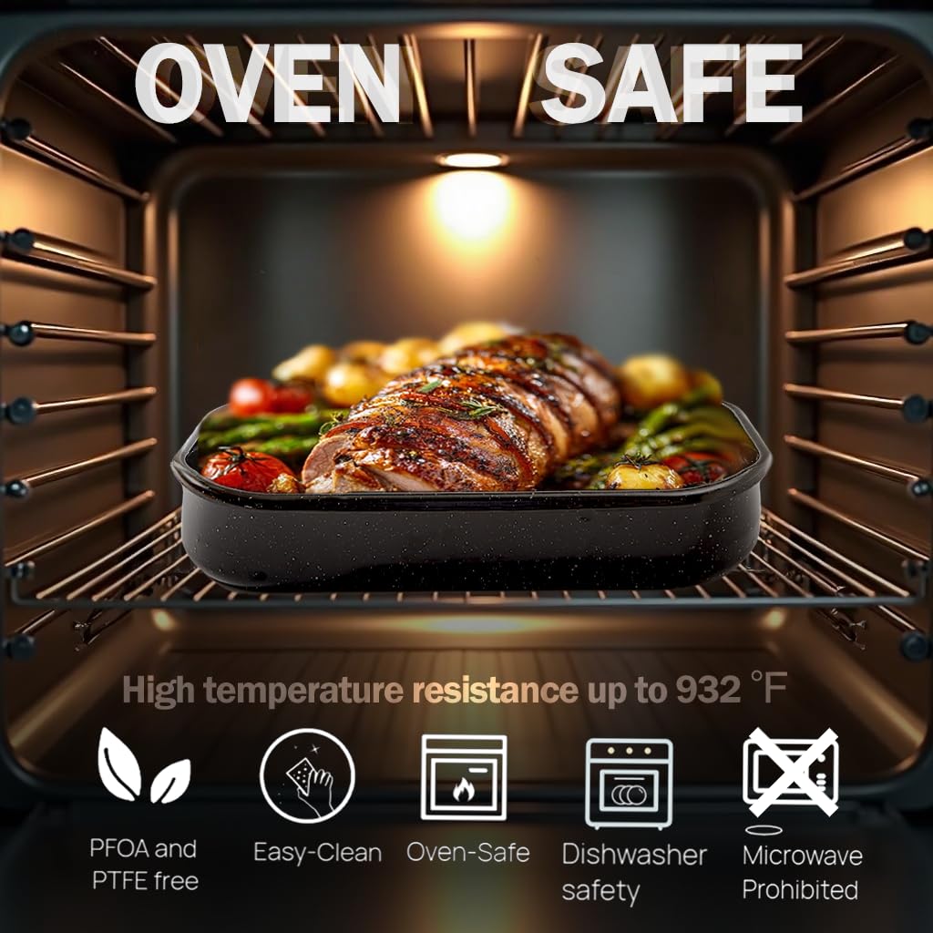 Granite Bowl lasagna pan enamel 15x9 ensures even layering and steady baking.