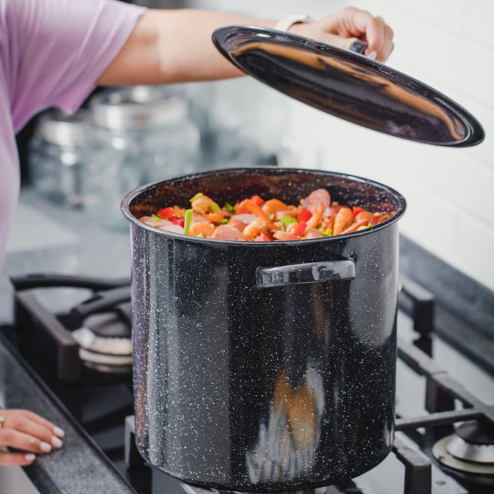 Granite Ware interior is nonstick and easy to clean.