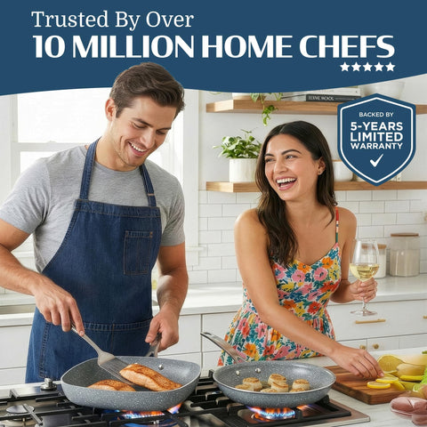 Granitestone Ceraluxe 20pc set steamer rack in use for healthy steaming