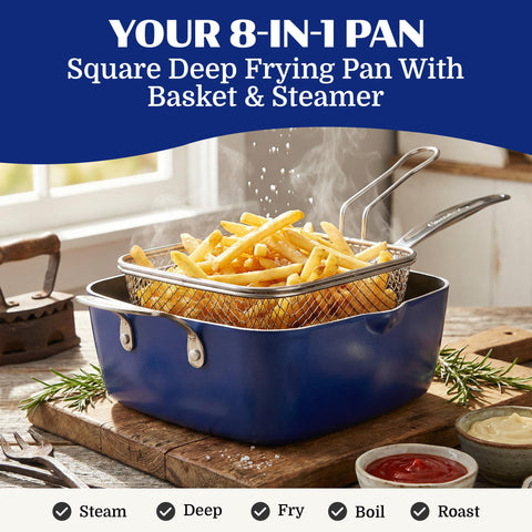 Granitestone Ceraluxe 20Pcs set square shallow pan for quick baking.