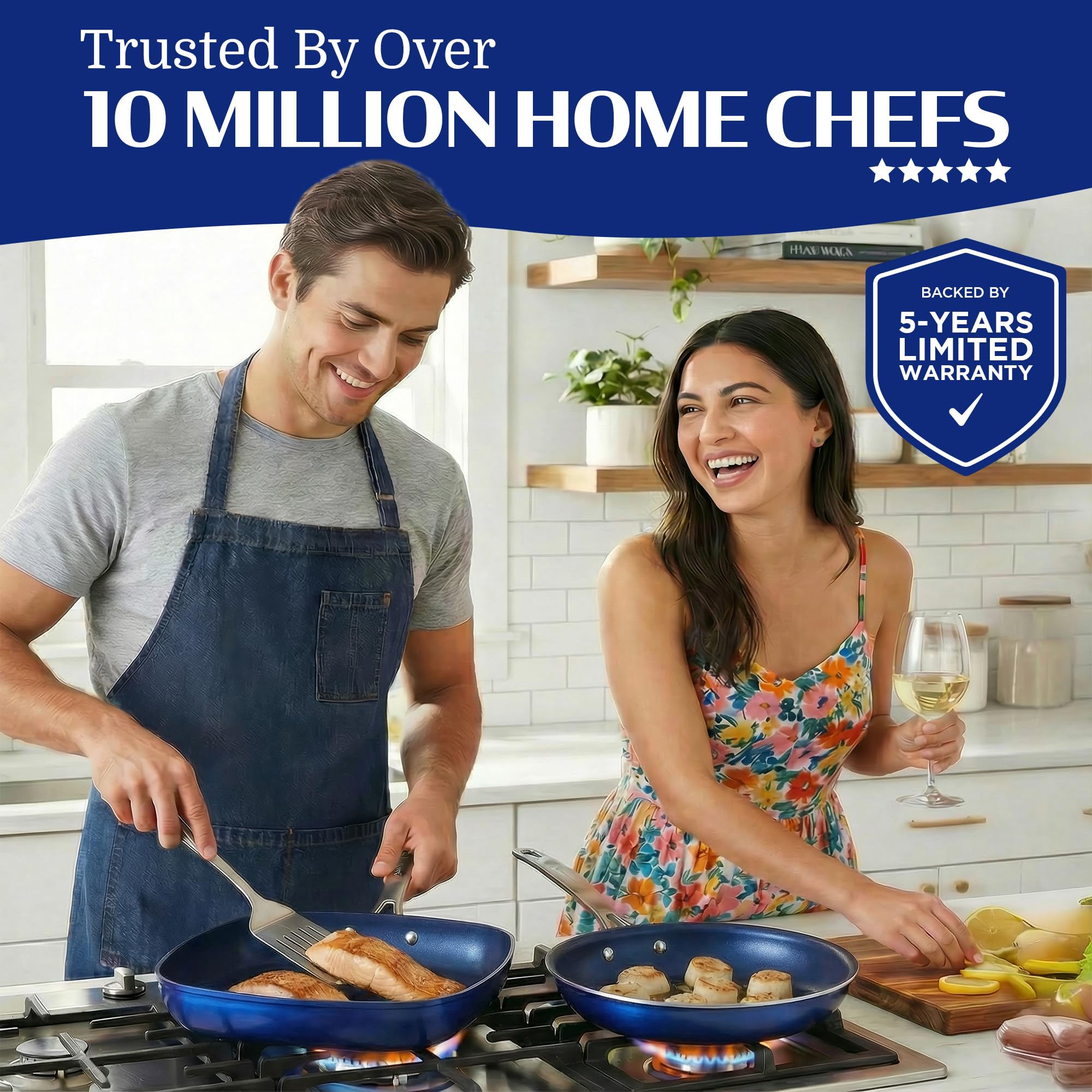 Granitestone Ceraluxe 20Pcs set steamer rack for healthy steaming.