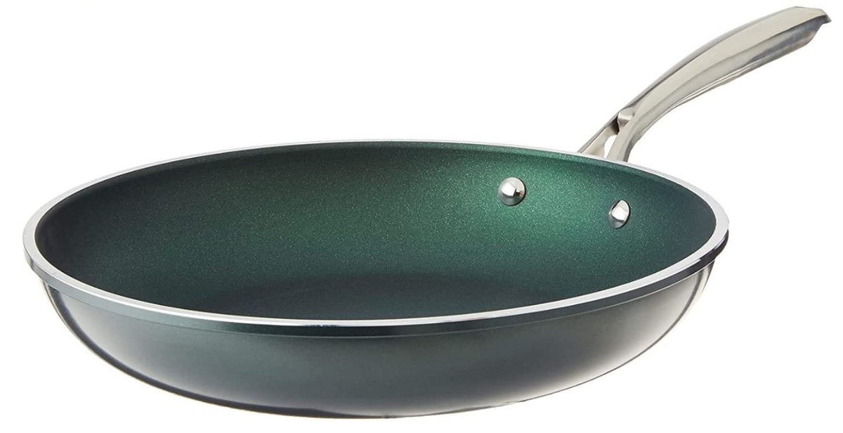 Granitestone Emerald 10-inch frying pan with ultra nonstick surface for effortless cooking with minimal oil.