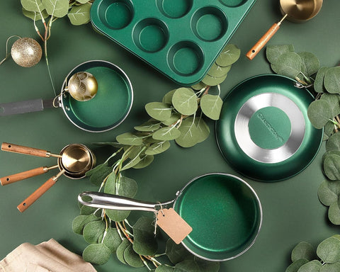 Granitestone Green Frying Pan with eco-friendly mineral coating for a healthier kitchen.