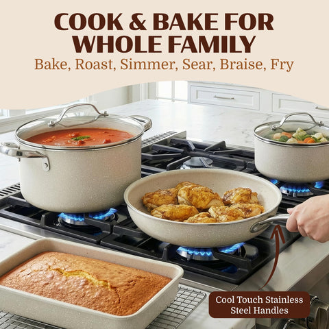 Granitestone XL cookie sheet and bakeware offers generous baking options.