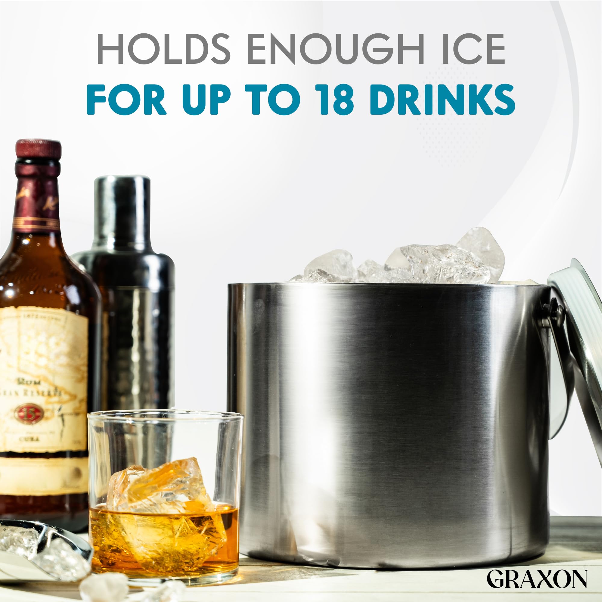 GRAXON wine and champagne service ice bucket for chilling beverages.