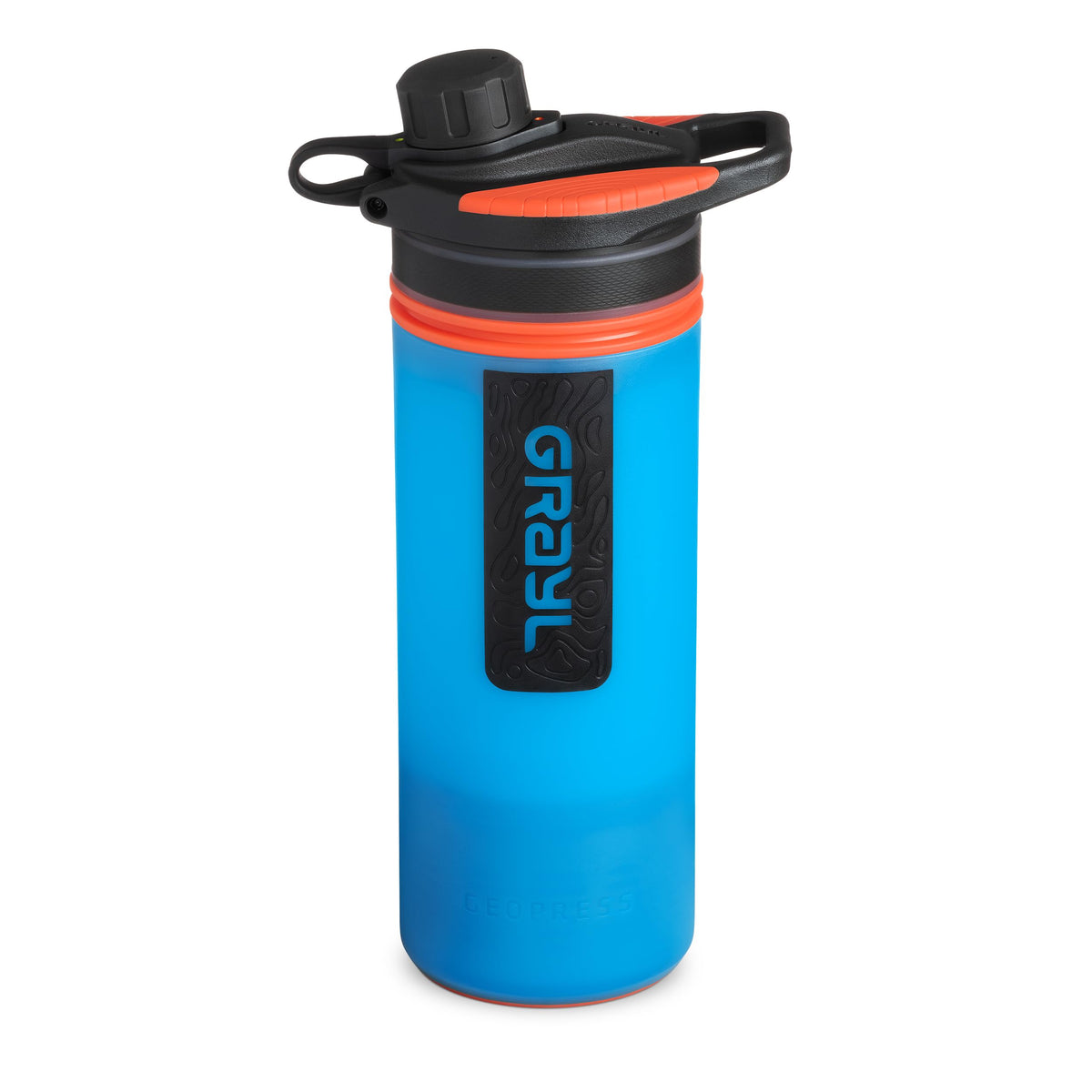 GRAYL GeoPress 24 oz bottle on trail ready for purification on the go