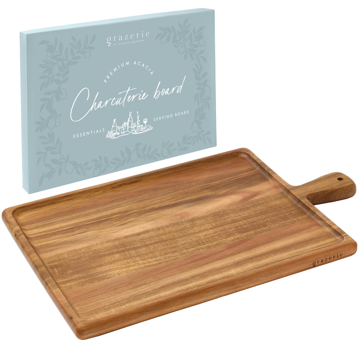 Grazerie Charcuterie Board with handle ready for entertaining
