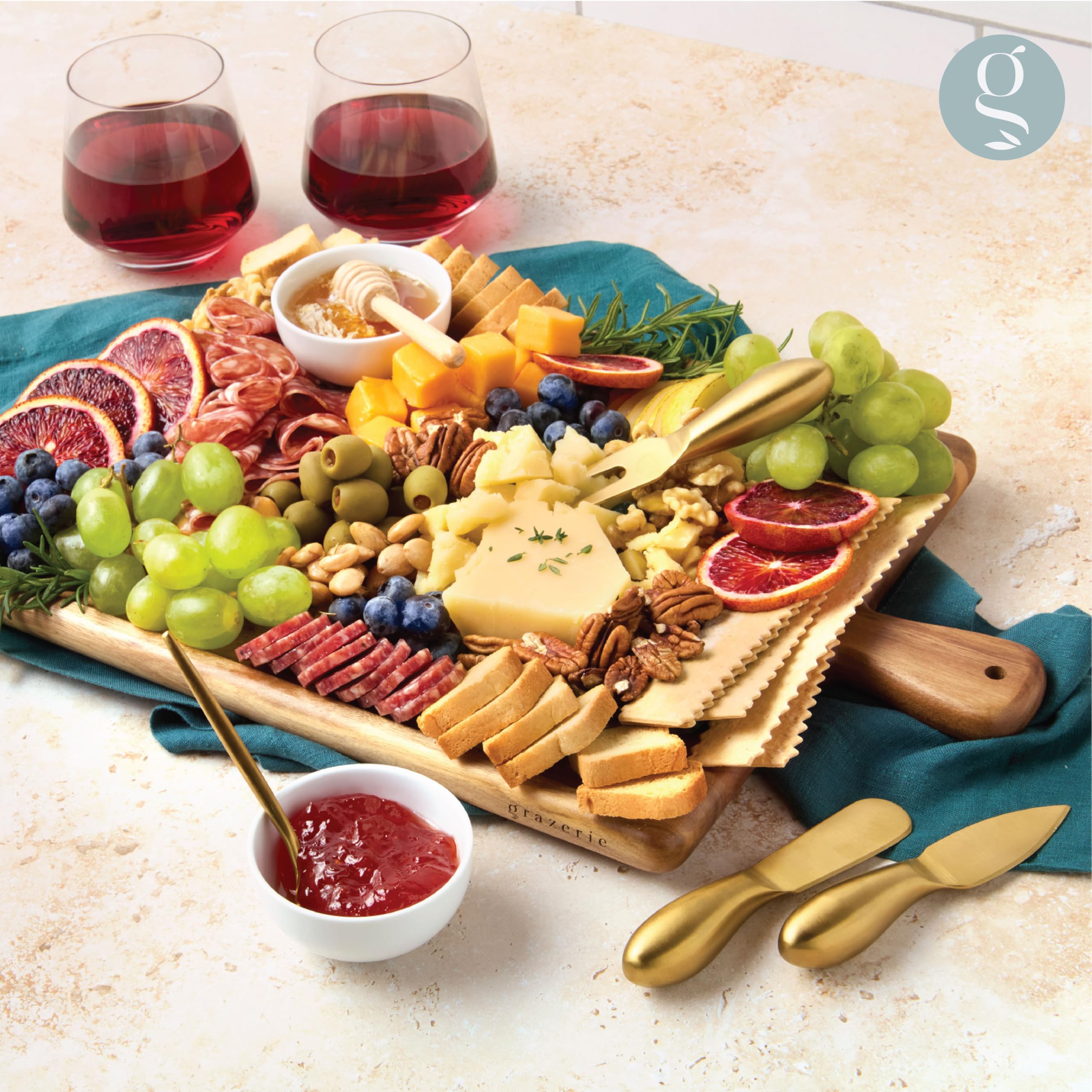 Grazerie Outdoor ready serving board for picnics and barbecues